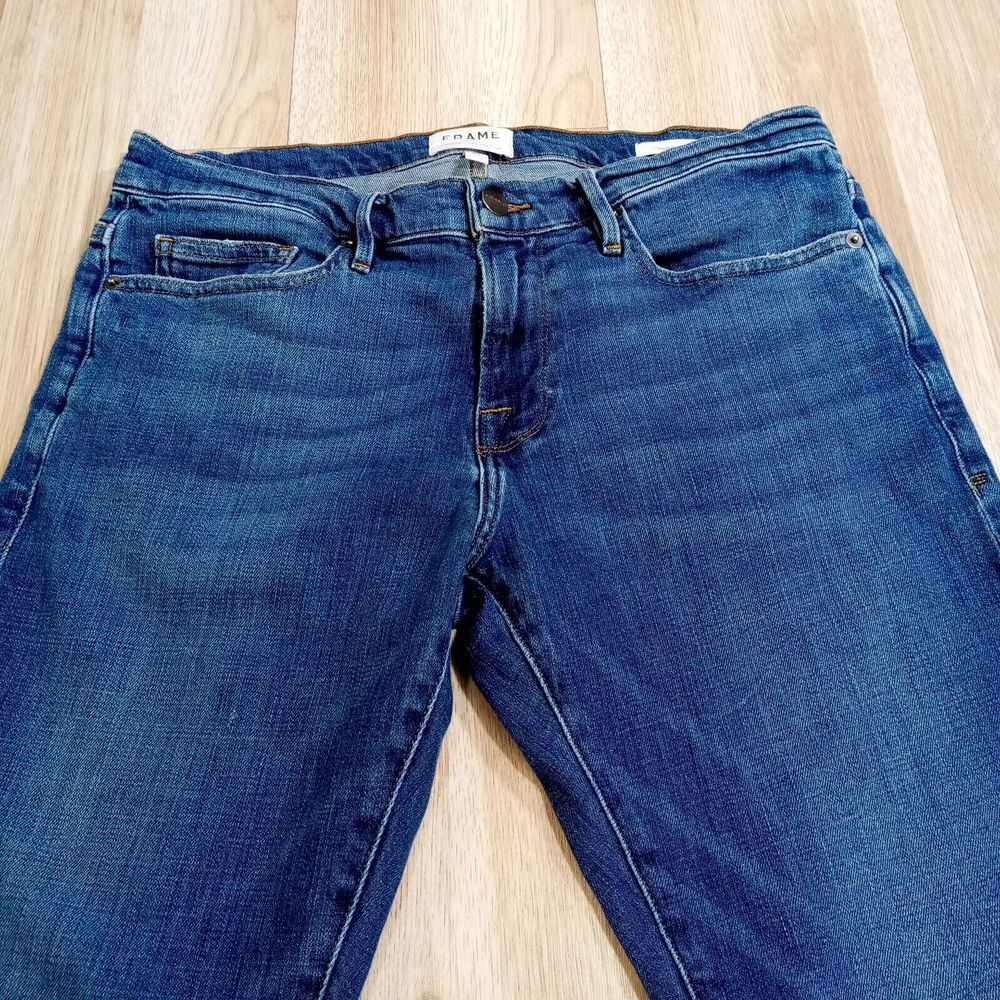 FRAME Jeans L'Homme Slim‎ Mens Sz 32 Inseam 27 Distressed Stretch Cotton Blend